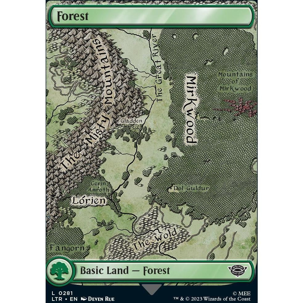 Lord OF THE RINGS MAP LANDS BASIC LAND Surge FoilS Choose Your Cards MTG Magic: The Gathering LTR