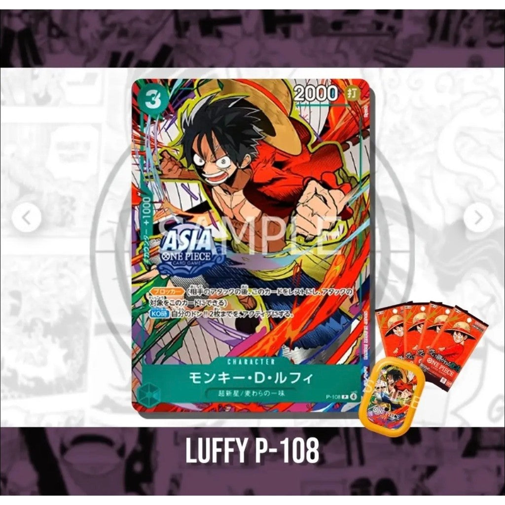 P-108*R MONKEY D. LUFFY Sealed *Mini-Tin Set Vol.3* One Piece TCG P-R Parallel Rare AA Promo P_108*R
