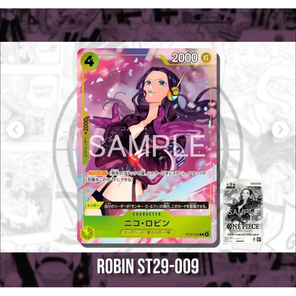 ST29_009* NICO ROBIN *EX PROMO PACK VOL.4* One Piece TCG P-C Parallel Common AA Promo