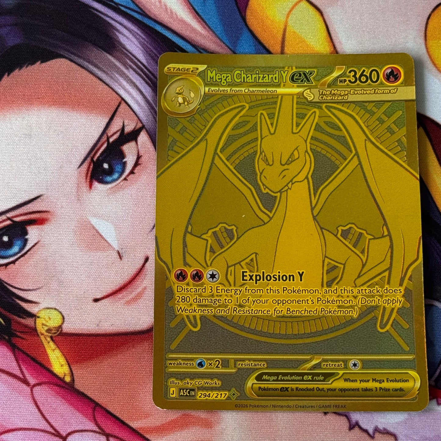 ASC_294/217 Mega CHARIZARD Y EX *Ascended Heroes* English MHR Pokemon TCG Mega Hyper Rare