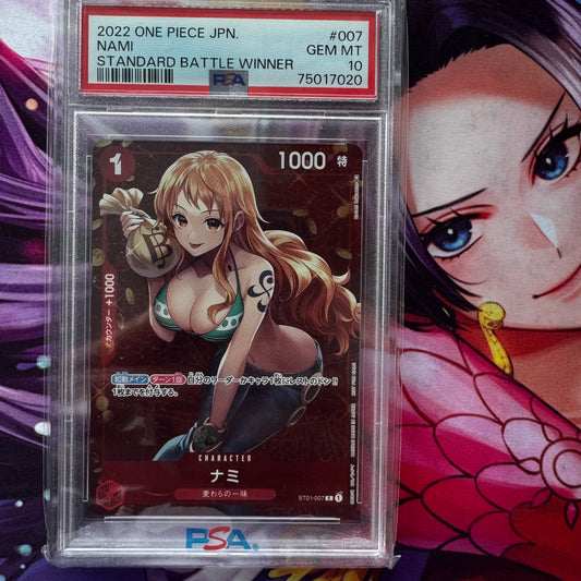 ST01_007* NAMI *Standard Battle Winner 2022* One Piece TCG P-C AA Parallel PSA 10 Gem Mint PSA10