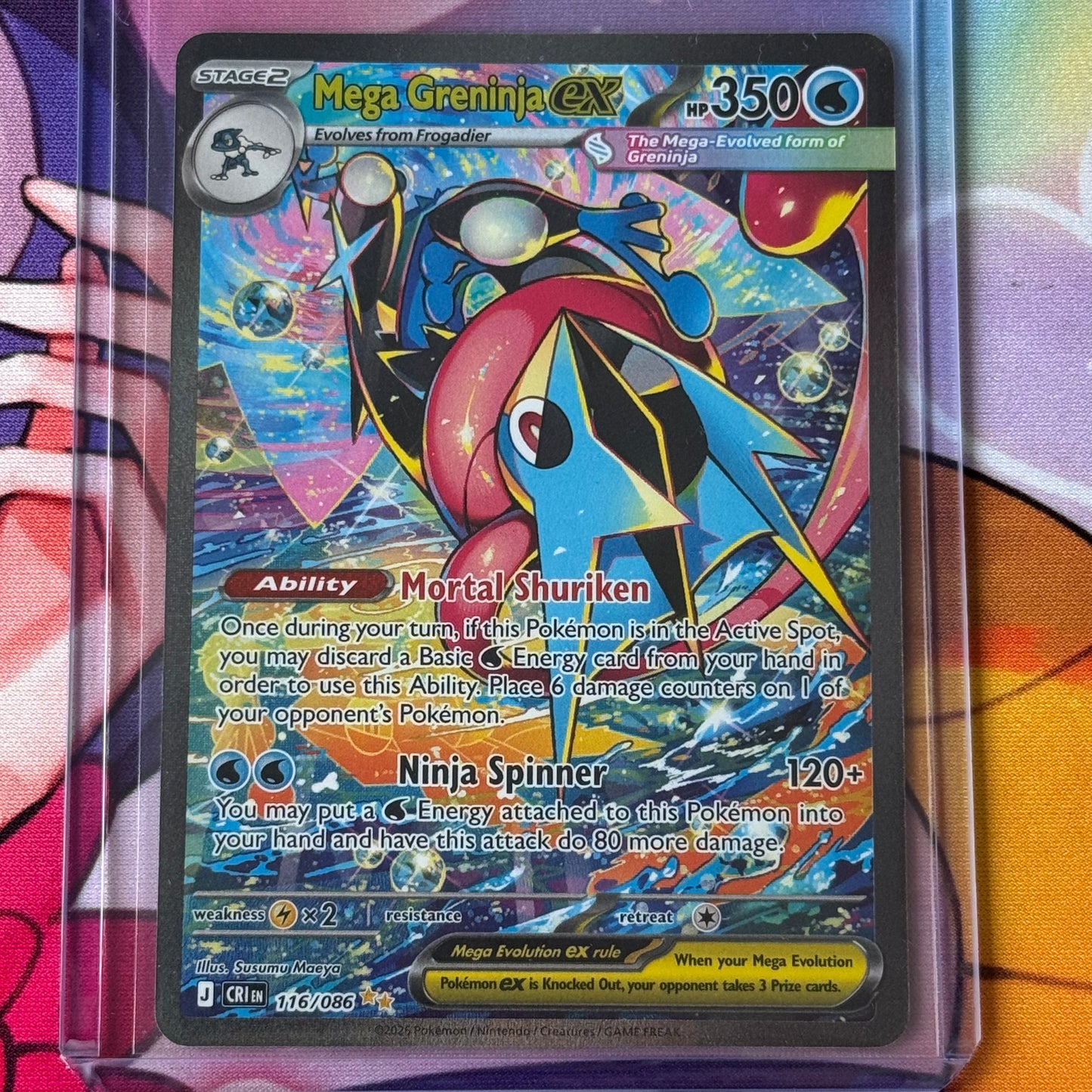 CRI_116/086 Mega GRENINJA Ex *Chaos Rising* SIR Pokemon TCG Special Illustration Rare