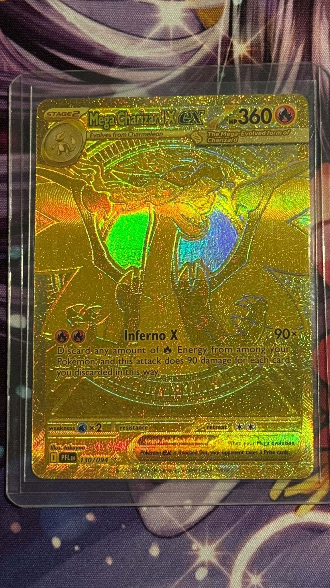 PFL_130/094 Mega CHARIZARD X EX *Phantasmal Flames* MUR English Pokemon TCG Mega Ultra Rare