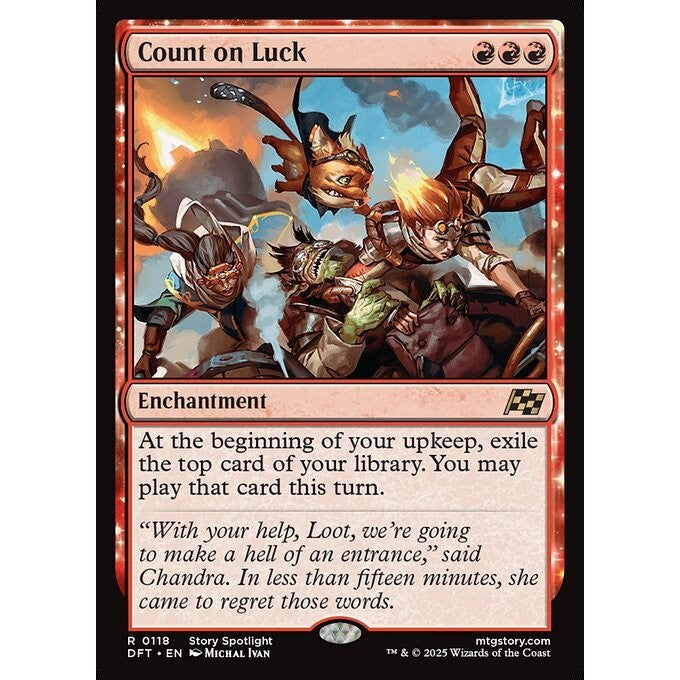 DFT_118 Count on Luck *Aetherdrift* MTG Magic: The Gathering_Rare