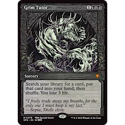 SPG_076 Grim Tutor *FDN Special Guest* MTG Magic: The Gathering: Foundations_Mythic