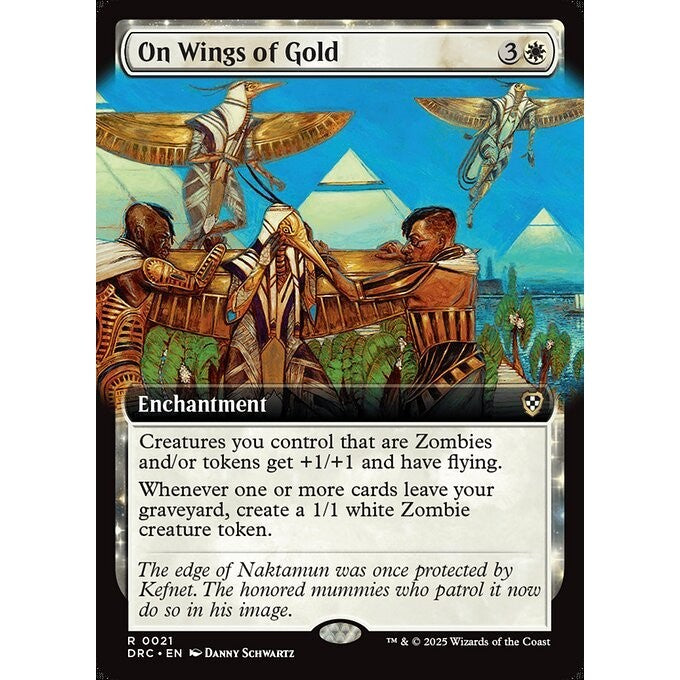 DRC_021 On Wings of Gold *Extended Art EA Aetherdrift Commander* MTG Magic: The Gathering_Rare