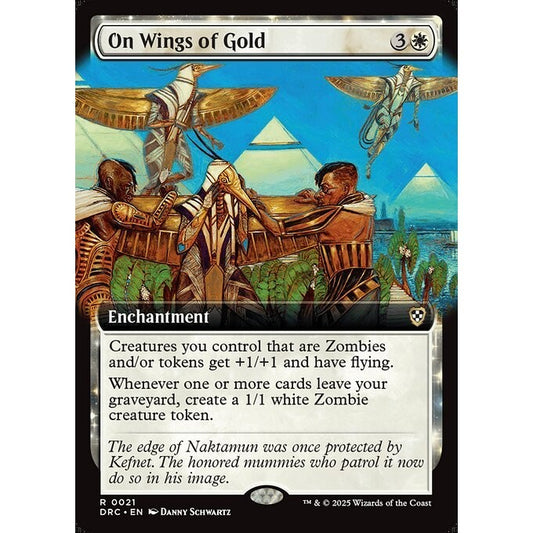 DRC_021 On Wings of Gold *Extended Art EA Aetherdrift Commander* MTG Magic: The Gathering_Rare