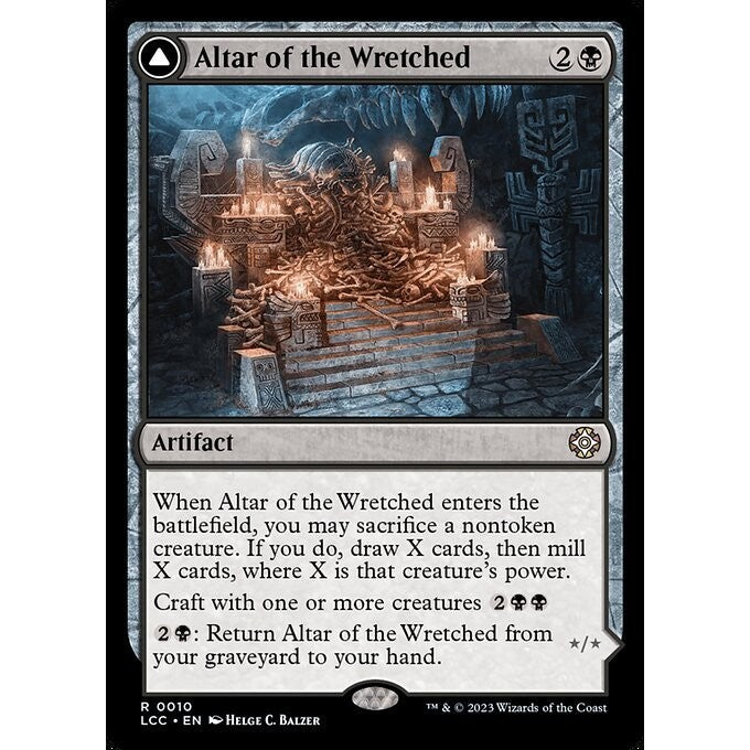 LCC_010 Altar of the Wretched // Wretched Bonemass MTG Magic: The Gathering: Lost Caverns of Ixalan: Commander Rare