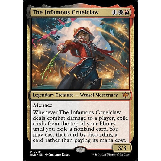 BLB_219 The Infamous Cruelclaw MTG Magic: The Gathering: Bloomburrow_Mythic