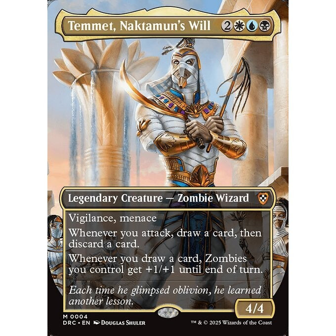 DRC_004 Temmet, Naktamun's Will *Commander - Extended Art EA Aetherdrift* MTG Magic: The Gathering_Mythic
