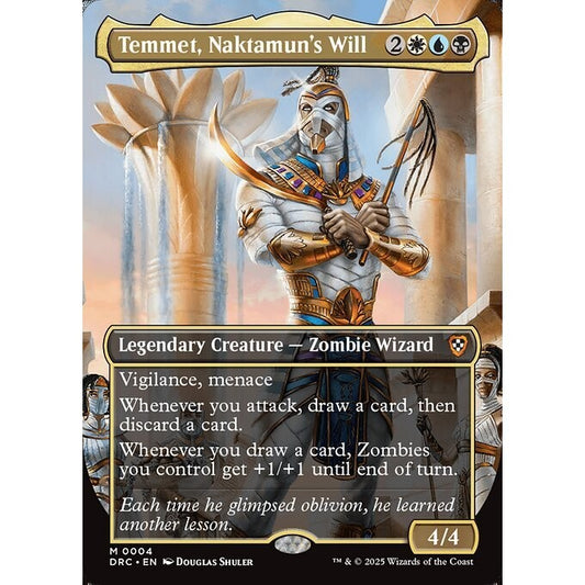 DRC_004 Temmet, Naktamun's Will *Commander - Extended Art EA Aetherdrift* MTG Magic: The Gathering_Mythic