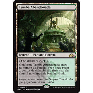 RTR_243 Overgrown Tomb *Tumba Abandonada* MTG Magic: The Gathering: Return to Ravnica Portuguese Shock Land_Rare