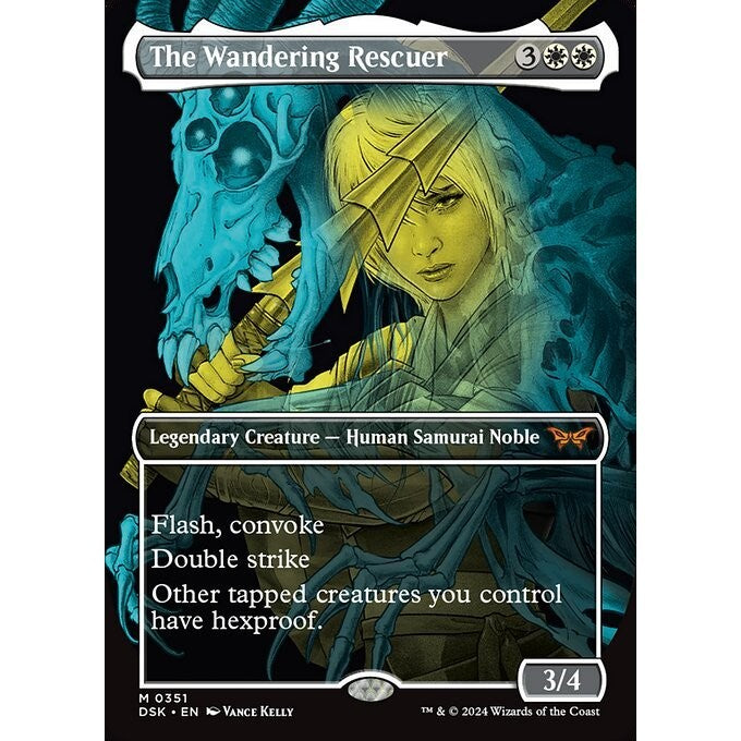 DSK_351 The Wandering Rescuer *Double Exposure Variant* MTG Magic: The Gathering: Duskmourn_Mythic