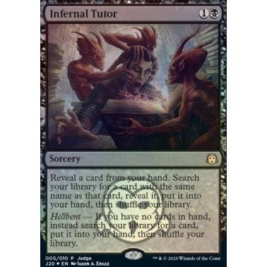 J20_005 Infernal Tutor (Judge Foil): Promotional MTG Magic: The Gathering