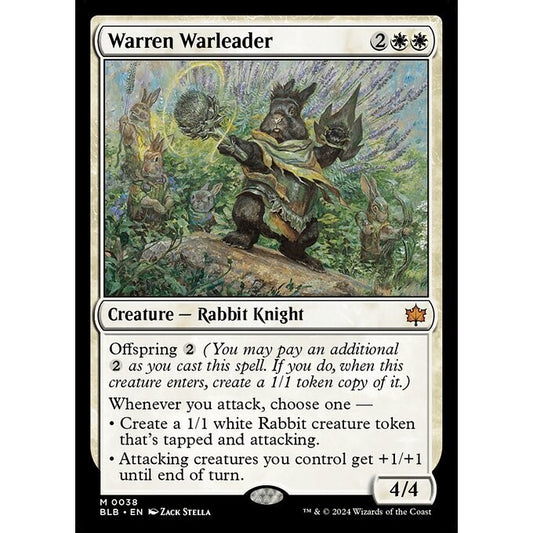 BLB_038 Warren Warleader MTG Magic: The Gathering: Bloomburrow_Mythic