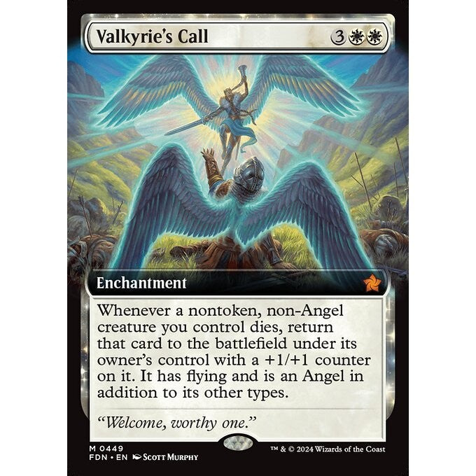 FDN_449 Valkyrie's Call *Extended Art EA* MTG Magic: The Gathering: Foundations_Mythic