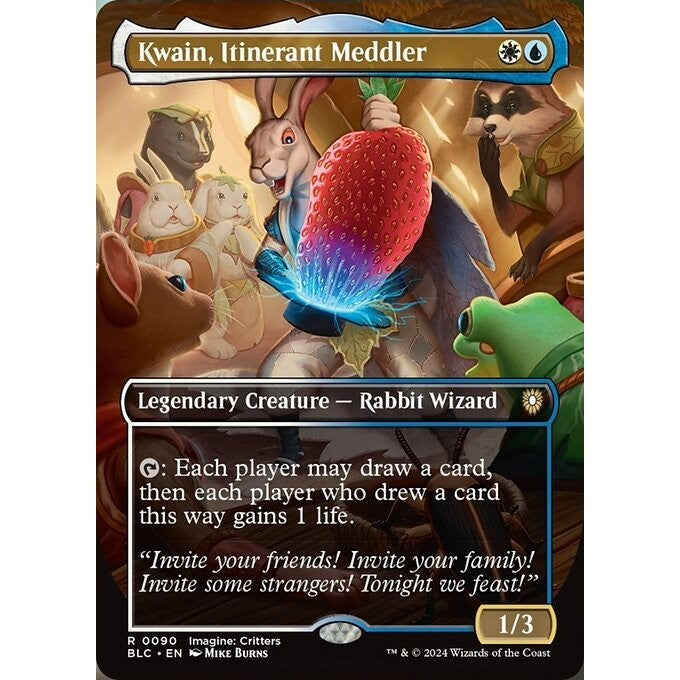 BLC_090 Kwain, Itinerant Meddler *Imagine: Critters EA* MTG Magic: The Gathering: Bloomburrow Commander_Rare