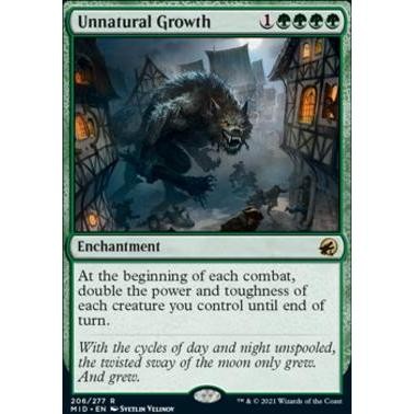 MID_206 Unnatural Growth MTG Magic: The Gathering: Innistrad: Midnight Hunt_Rare