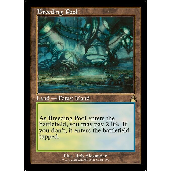 RVR_399 Breeding Pool Retro Frame MTG Magic: The Gathering: Ravnica Remastered Rare