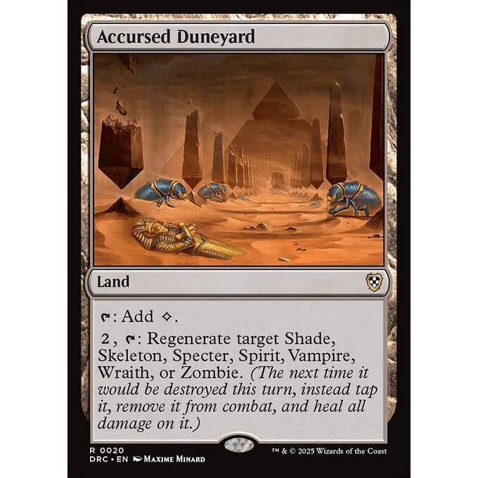 DRC_020 Accursed Duneyard *Aetherdrift Commander* MTG Magic: The Gathering_Rare
