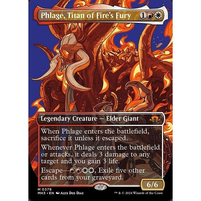 MH3_379 Phlage, Titan of Fire's Fury *Borderless Profile* MTG Magic: The Gathering: Modern Horizons 3_Mythic