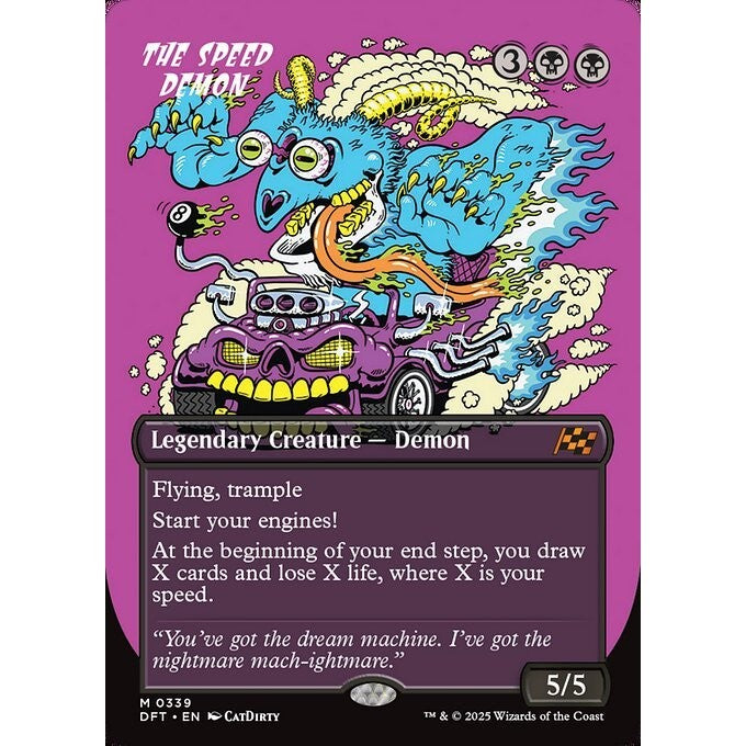 DFT_339 The Speed Demon **RUDE RIDERS BL Borderless* Aetherdrift * MTG Magic: The Gathering_Mythic