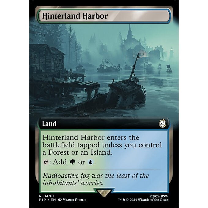 PIP_498 Hinterland Harbor *Extended Art EA* MTG Magic: The Gathering: Fallout_Rare