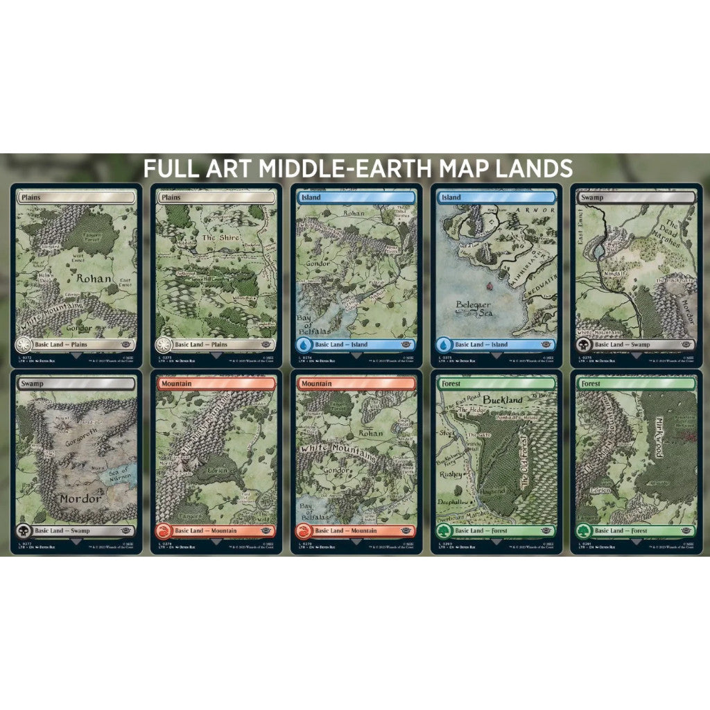Lord of the Rings MAP LANDS Basic Land SURGE FOILS MTG Magic: The Gathering LTR