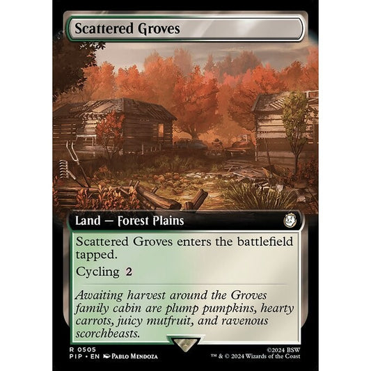 PIP_505 Scattered Groves *Extended Art EA* MTG Magic: The Gathering: Fallout_Rare