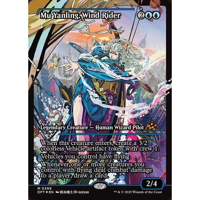 DFT_399 Mu Yanling, Wind Rider **Japanese Showcase* Aetherdrift* MTG Magic: The Gathering_Mythic