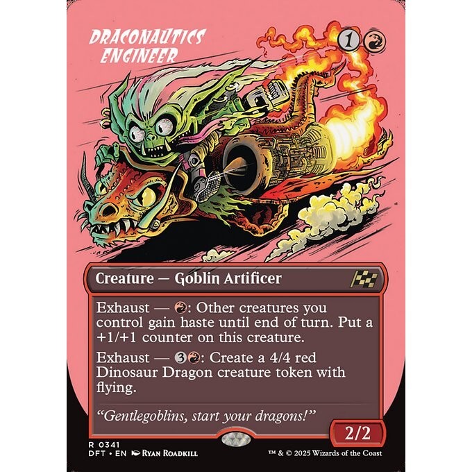 DFT_341 Draconautics Engineer **RUDE RIDERS BL Borderless* Aetherdrift * MTG Magic: The Gathering_Rare