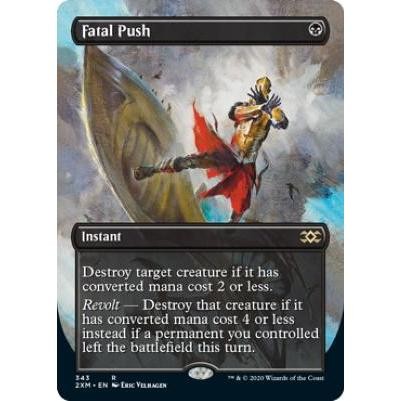 2XM_343 Fatal Push *Box Topper Extended Alternate Art* MTG Magic: The Gathering: Double Masters Rare