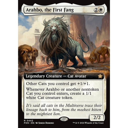 FDN_442 Arahbo, the First Fang *Extended Art EA* MTG Magic: The Gathering: Foundations_Rare