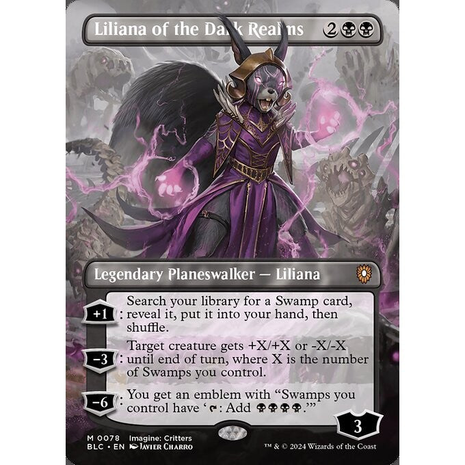 BLC_078 Liliana of the Dark Realms *Imagine: Critters EA* MTG Magic: The Gathering: Bloomburrow Commander_Mythic