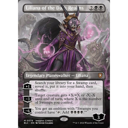 BLC_078 Liliana of the Dark Realms *Imagine: Critters EA* MTG Magic: The Gathering: Bloomburrow Commander_Mythic