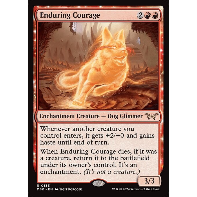 DSK_133 Enduring Courage MTG Magic: The Gathering: Duskmourn_Rare