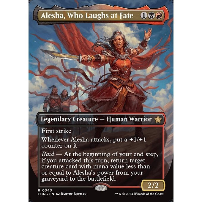 FDN_343 Alesha, Who Laughs at Fate *Borderless BL* MTG Magic: The Gathering: Foundations_Rare