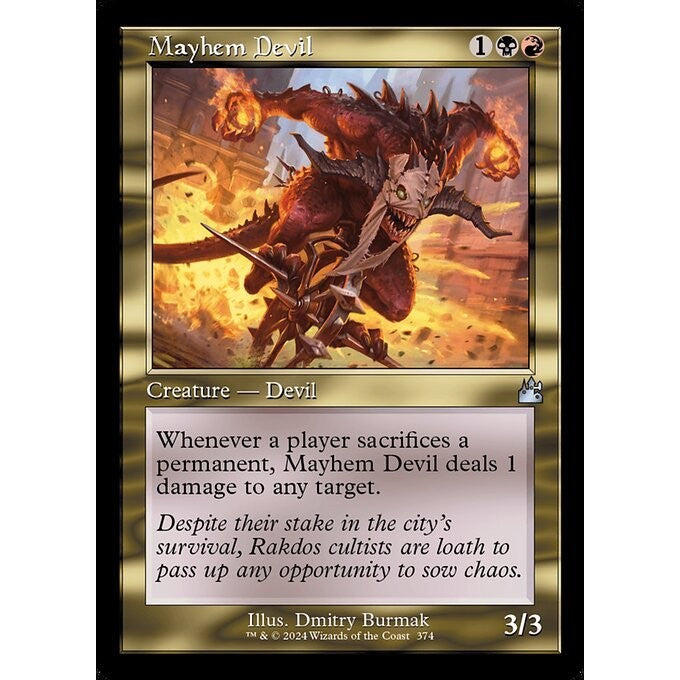 RVR_374 Mayhem Devil Retro Frame MTG Magic: The Gathering: Ravnica Remastered Uncommon
