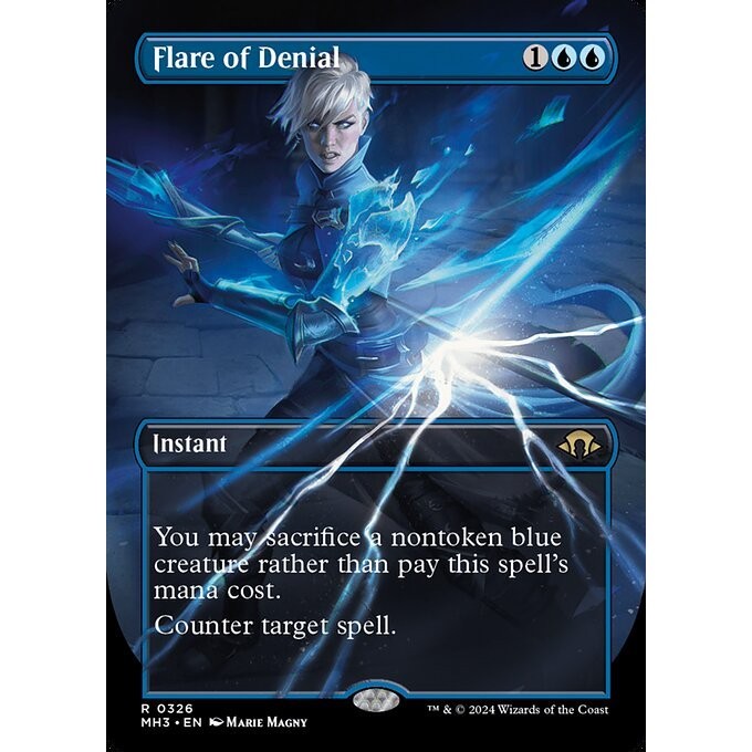 MH3_326 Flare of Denial *Borderless EA BL* MTG Magic: The Gathering: Modern Horizons 3_Rare