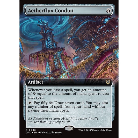DRC_033 Aetherflux Conduit *Extended Art EA Aetherdrift Commander* MTG Magic: The Gathering_Rare