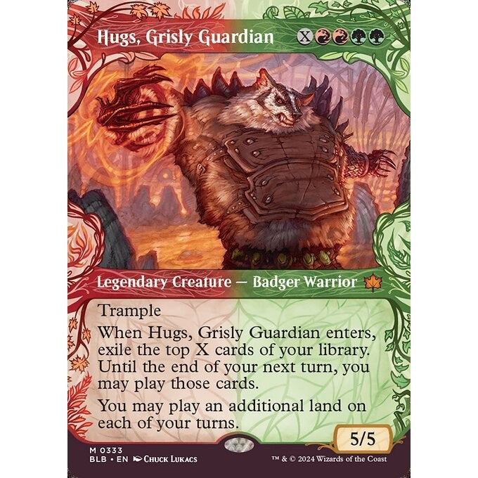 BLB_333 Hugs, Grisly Guardian *Showcase* MTG Magic: The Gathering: Bloomburrow_Mythic