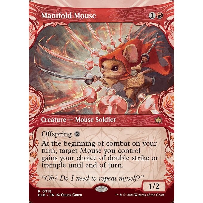 BLB_318 Manifold Mouse *Showcase* MTG Magic: The Gathering: Bloomburrow_Rare