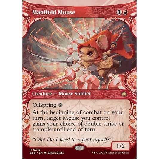 BLB_318 Manifold Mouse *Showcase* MTG Magic: The Gathering: Bloomburrow_Rare