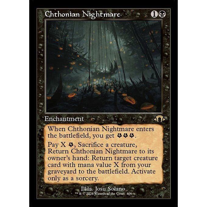 MH3_406 Chthonian Nightmare *Classic Retro Print* MTG Magic: The Gathering: Modern Horizons 3_Rare