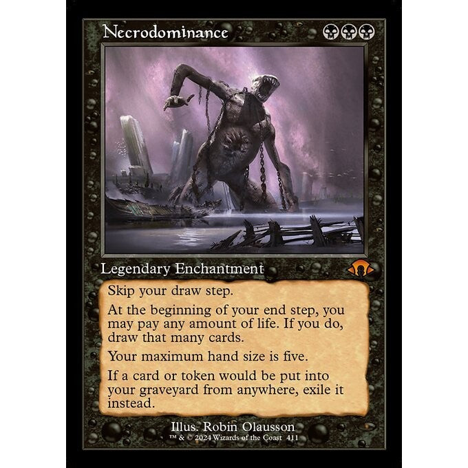 MH3_411 Necrodominance *Classic Retro Print* MTG Magic: The Gathering: Modern Horizons 3_Mythic