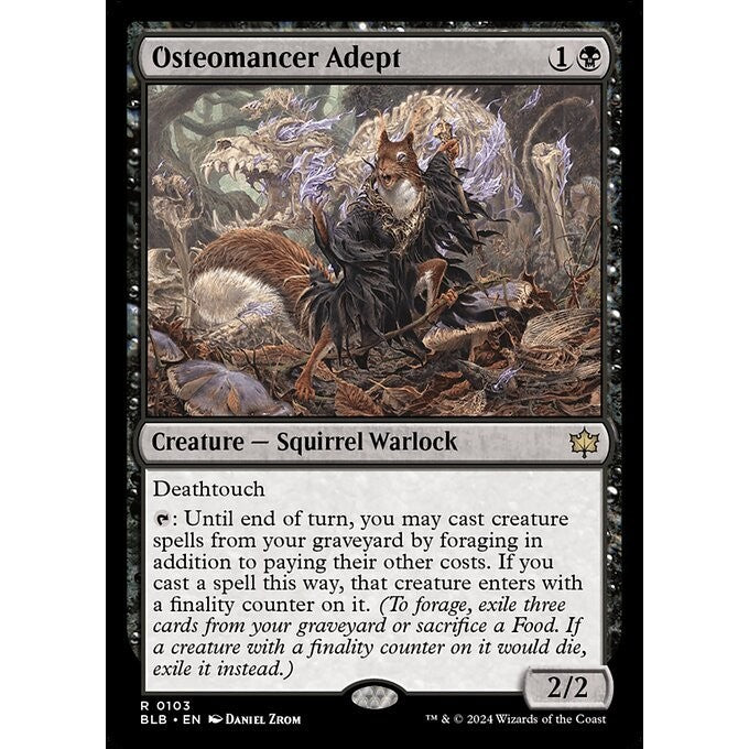 BLB_103 Osteomancer Adept MTG Magic: The Gathering: Bloomburrow_Rare