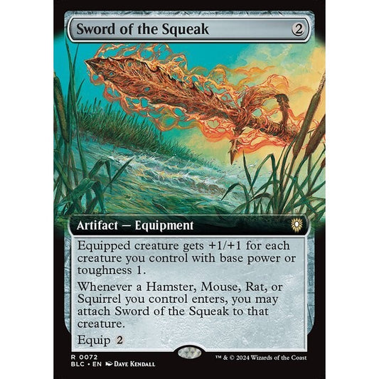 BLC_072 Sword of the Squeak *Extended Art* MTG Magic: The Gathering: Bloomburrow Commander_Rare