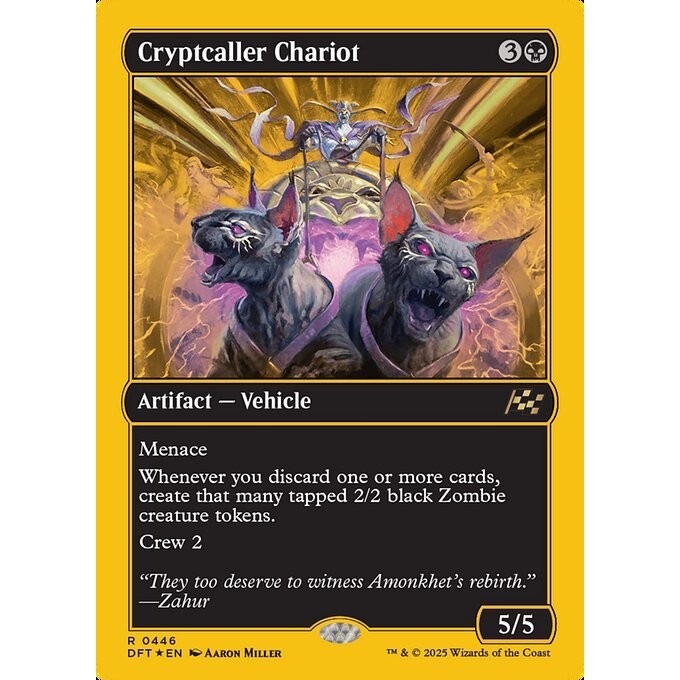 DFT_446 Cryptcaller Chariot **First Place Foils* Aetherdrift* MTG Magic: The Gathering_Rare