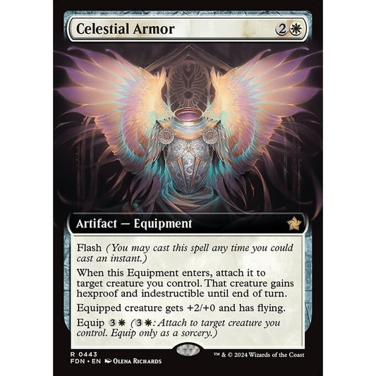 FDN_443 Celestial Armor *Extended Art EA* MTG Magic: The Gathering: Foundations_Rare
