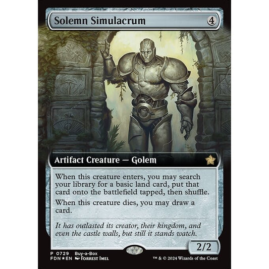 FDN_729 Solemn Simulacrum *FOIL Buy A Box Promo* MTG Magic: The Gathering: Foundations_Promotional
